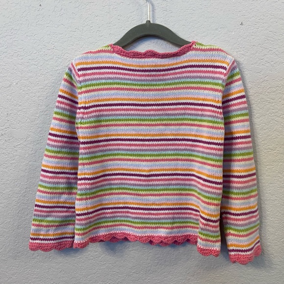 Baby Gap Kids Rainbow Stripe Cardigan Sweater Pink size 5 years - Picture 6 of 7